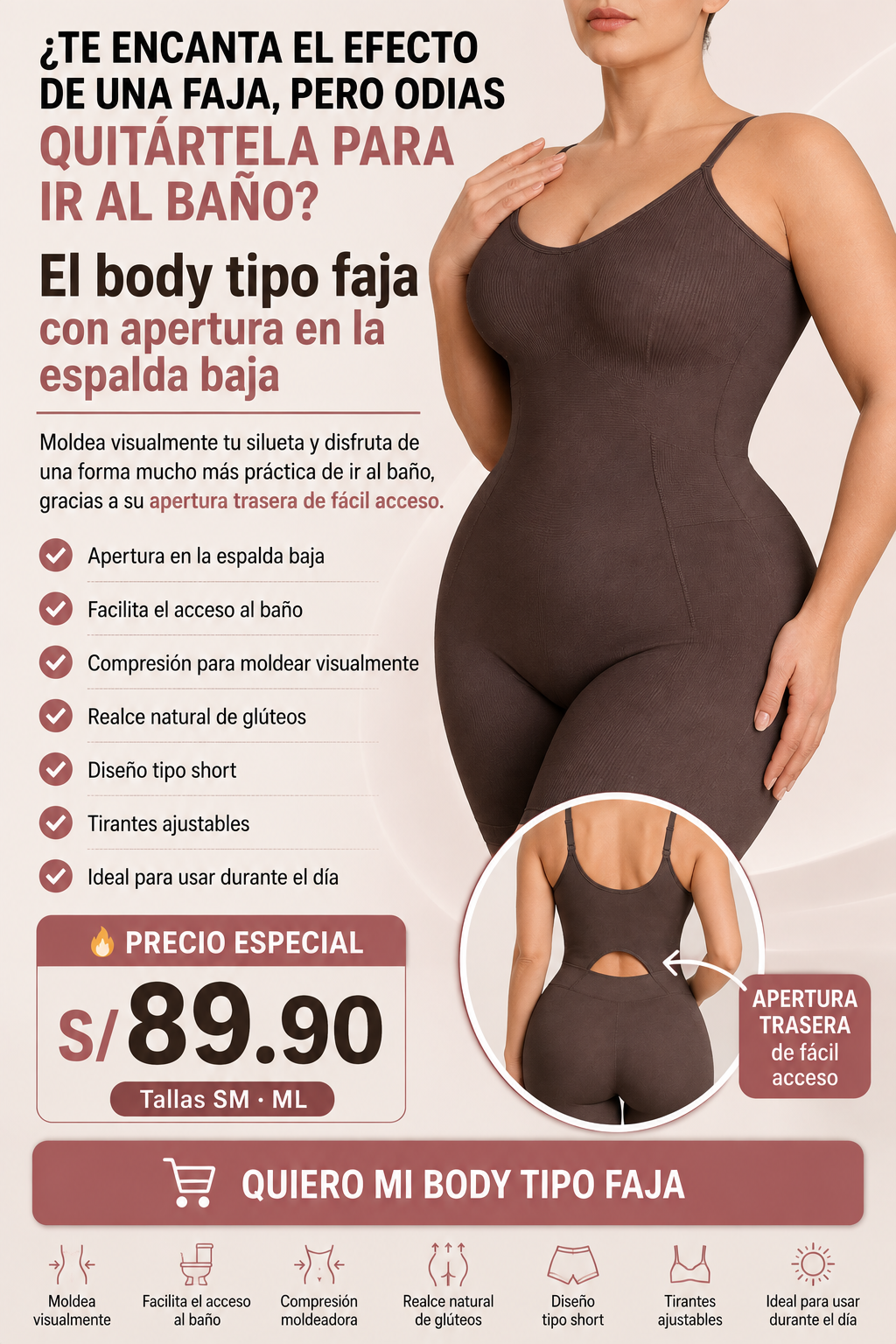 Nuevo Body Faja Moldeadora ®: Luce una figura perfecta y ve al baño sin complicaciones
