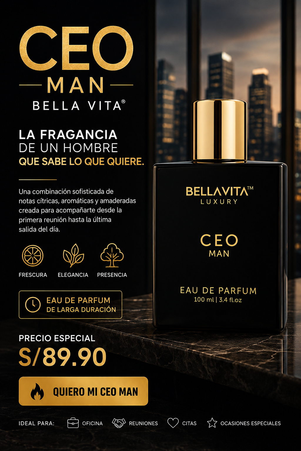 Nuevo CEO Man®: El aroma alfa que vuelve locas a las mujeres