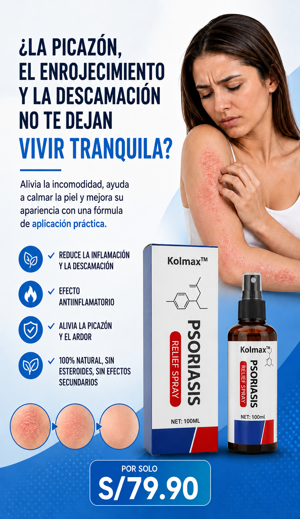 Nuevo Kolmax®: Recupera una piel perfecta y libre de psoriasis en solo días